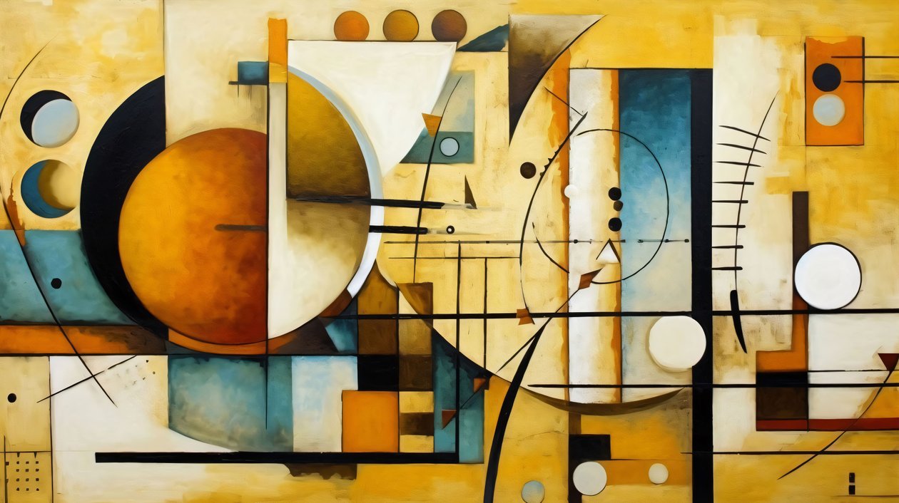 Abstract Painting Shapes, Mathematics & Geometry by F. Abderrahim