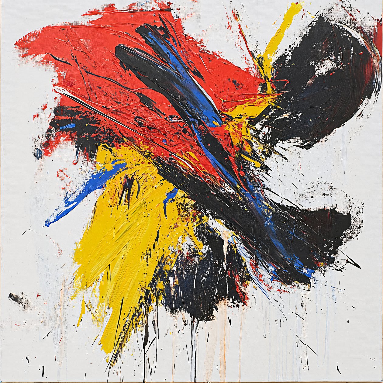 Abstract Colorful Brush Strokes by F. Abderrahim
