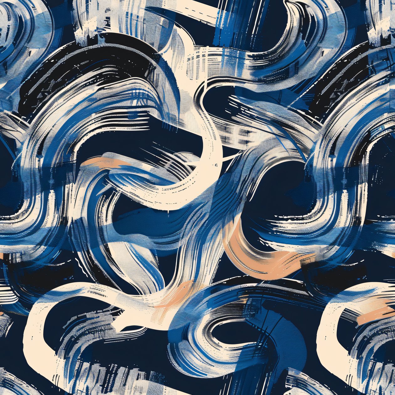 Vibrant Abstract Brushstrokes, Abstract Texture Design by F. Abderrahim