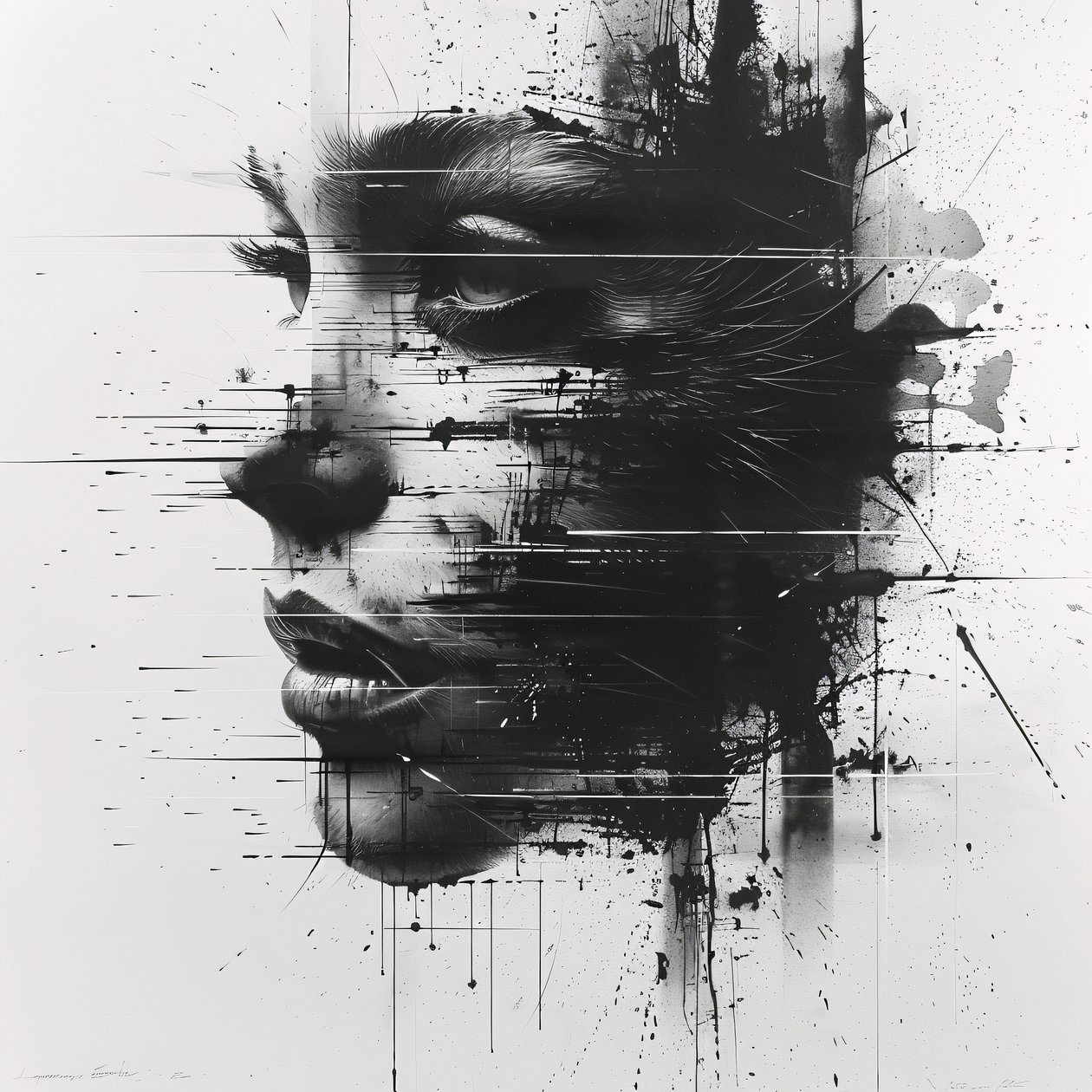 Zoomed-Out Portrait of a Black and White Minimalist Woman