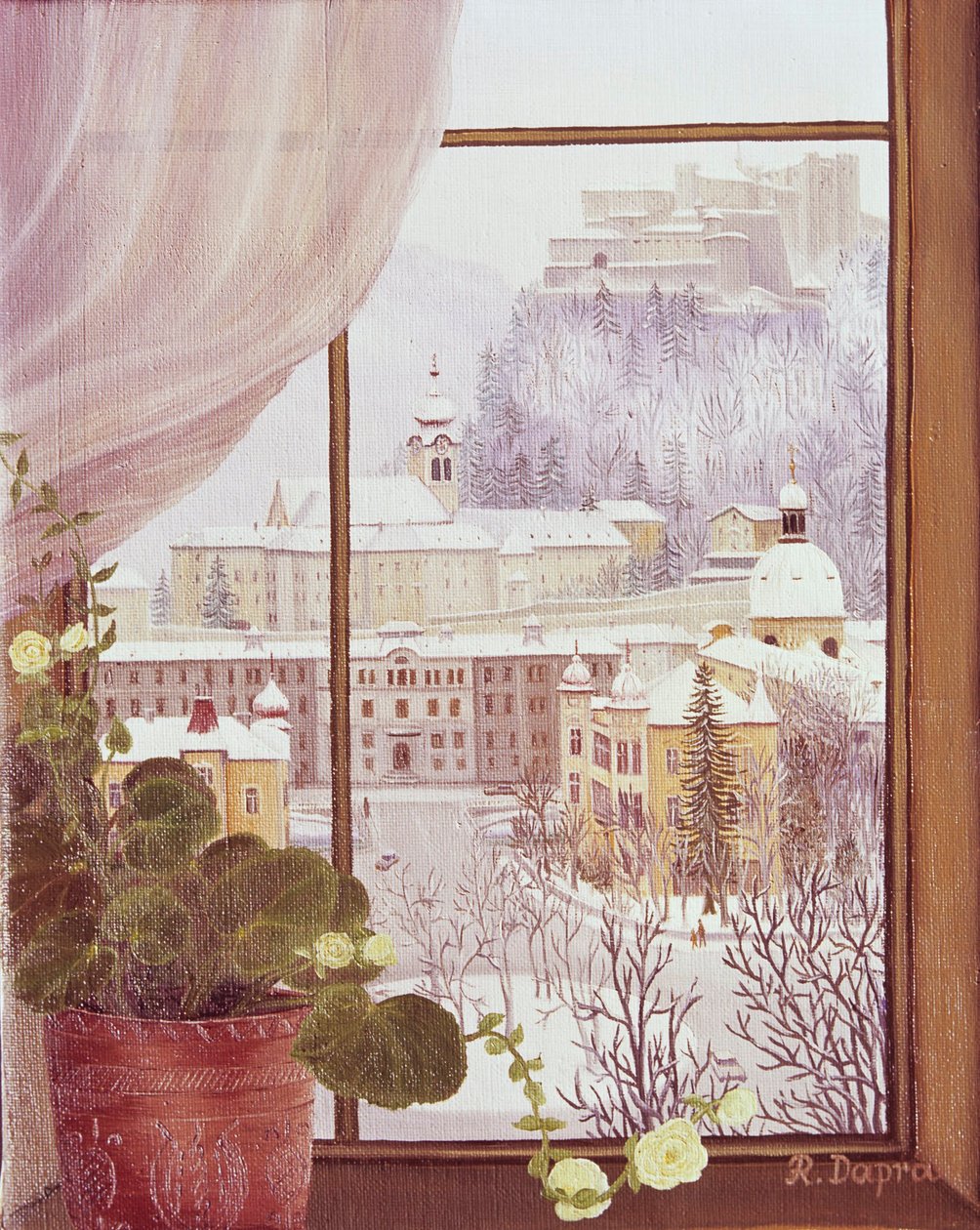 View from Window of Nonntal with Fortress by Regine Dapra