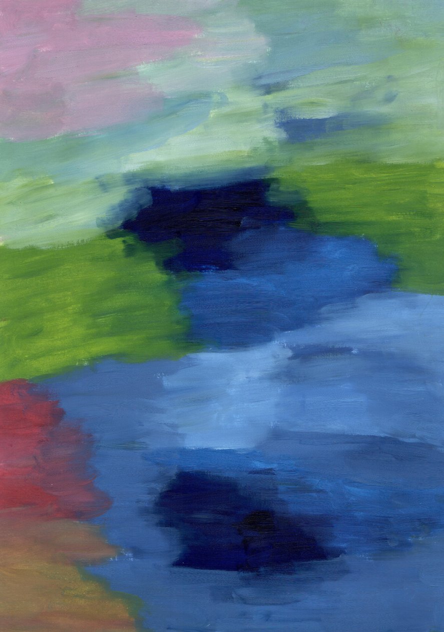 An Expressive Fusion of the Three Primary Colors: Blue, Red, and Yellow Dancing in Harmony by Albert Mansour