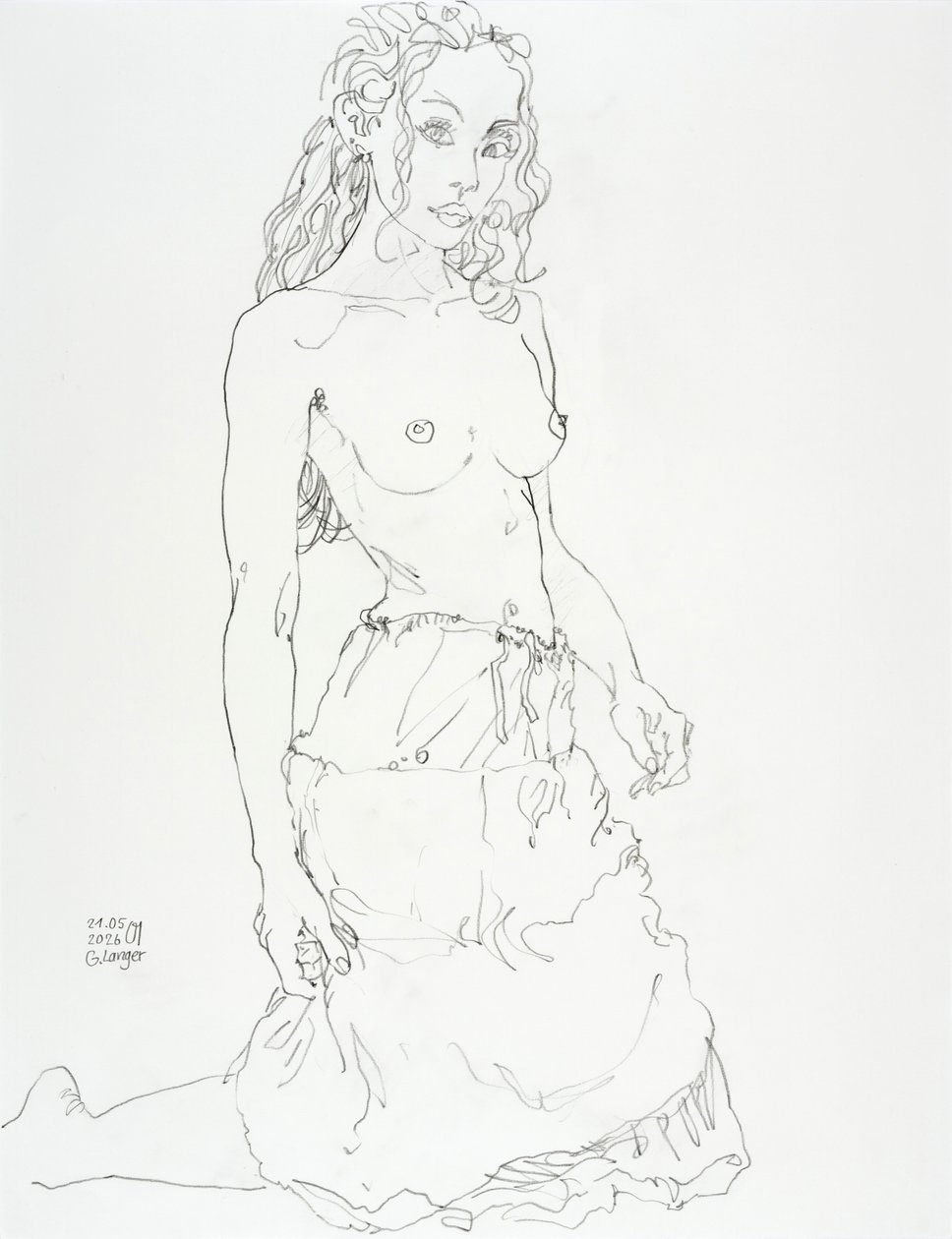 In the White Dress by Gunter Langer