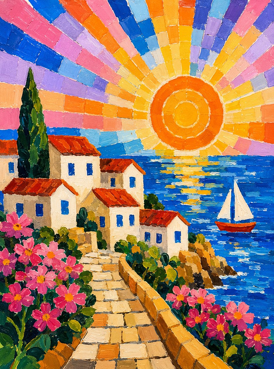 Sun Path on the Mediterranean by Nomi Morina