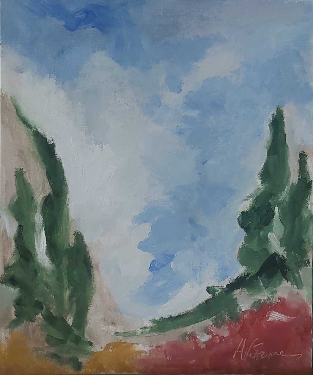Cypresses by M. Vet