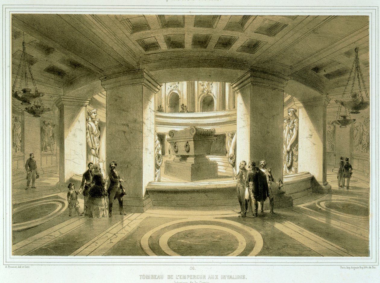 Tomb of Napoleon at Invalides, from Paris et ses Environs by Abbé Prévost