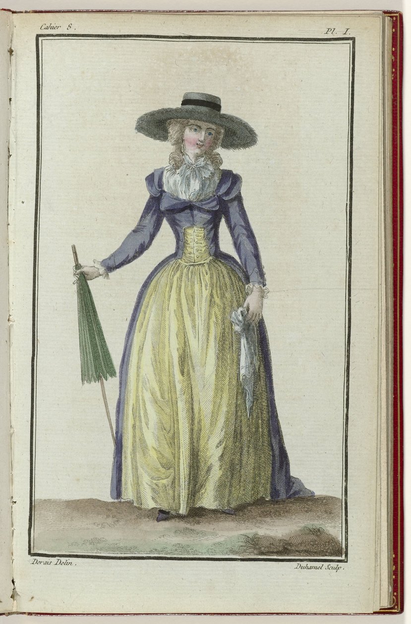 Cabinet des Modes ou les Modes Nouvelles, 1 March 1786, 8th booklet, pl. I by A.B. Duhamel