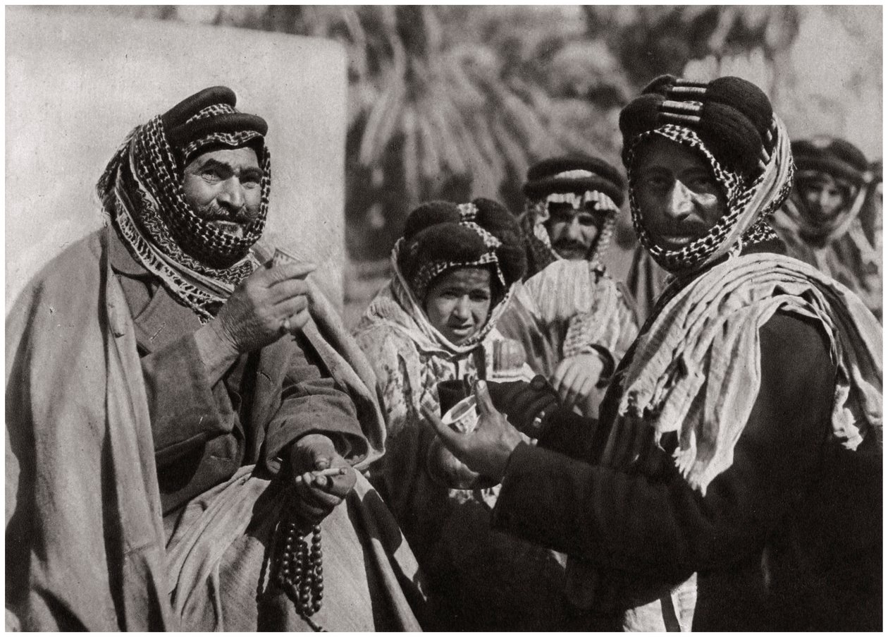A sheikh enjoying the famous Arab coffee, Iraq, 1925 by A. Kerim