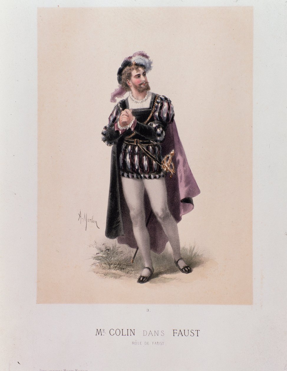 Monsieur Colin in the Role of Faust, Opera by Charles Gounod by A. Morton