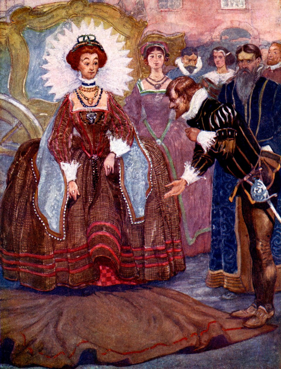 Quickly Pulling Off His Cloak He Threw It Upon the Ground, 1581, 1905 by A S Forrest
