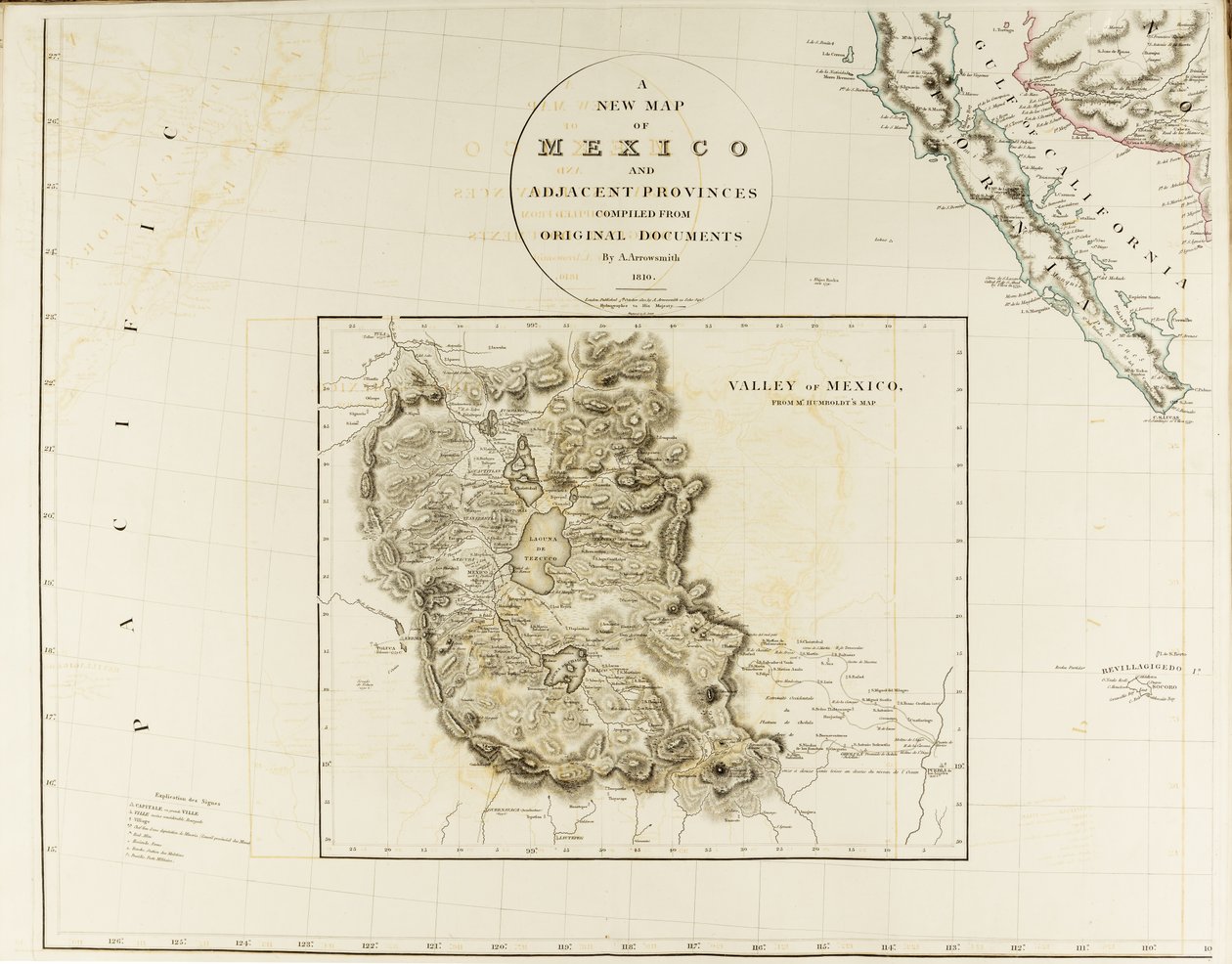 A New Map of Mexico and Adjacent Provinces by Aaron Arrowsmith