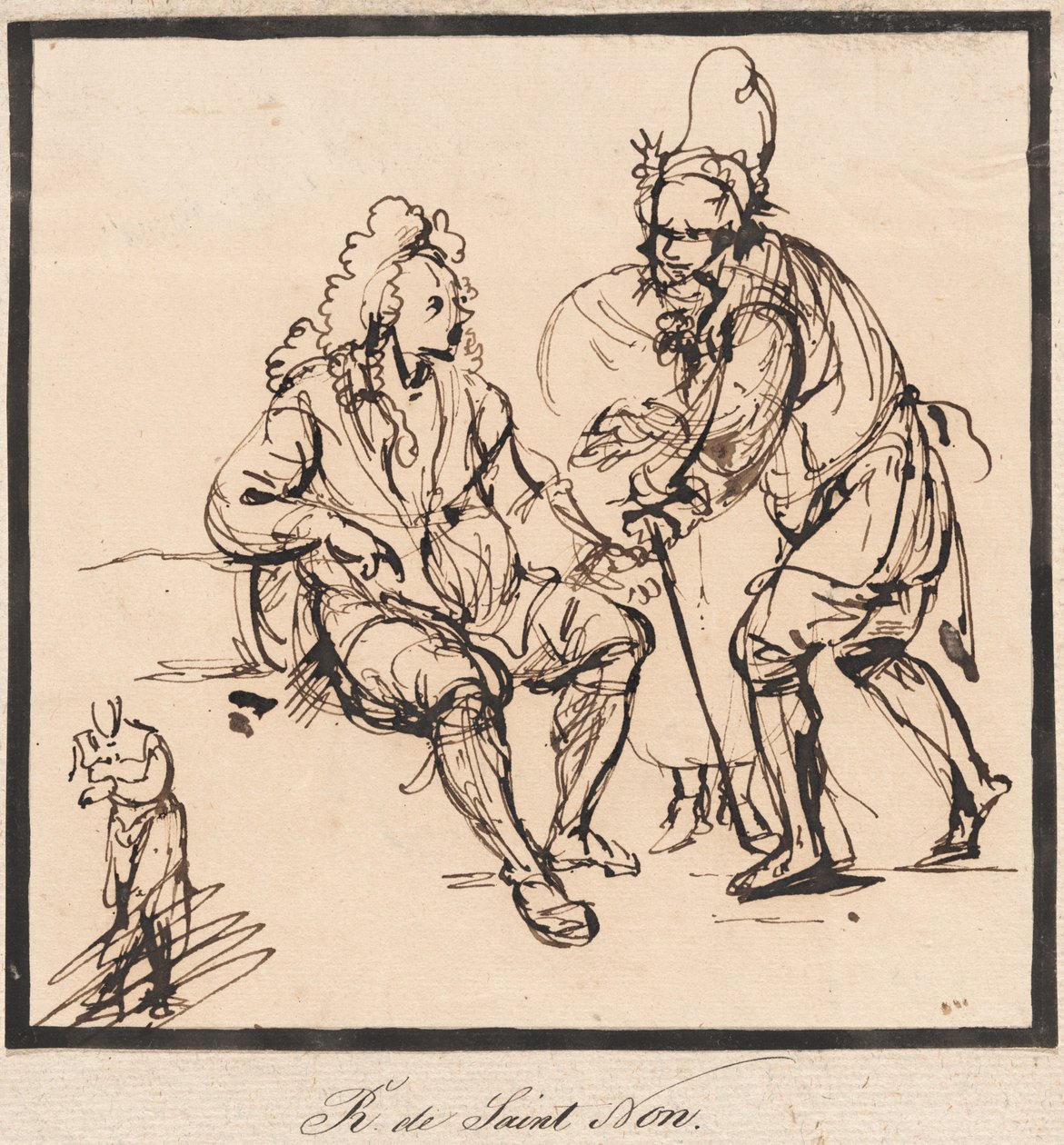 A Gardener and a Gentleman by Abbé de Saint Non Jean Claude Richard