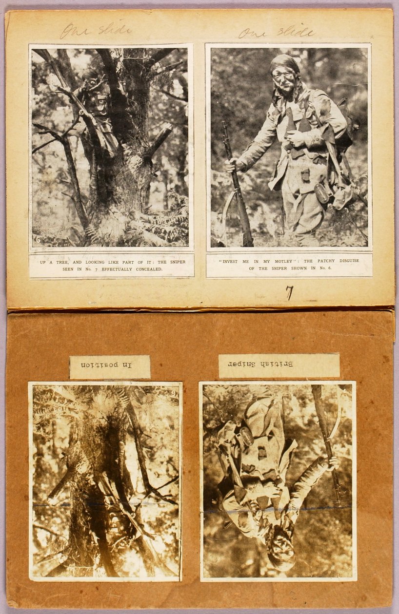 British Snipers Camouflage, Study Folder for Book Concealing Coloration in the Animal Kingdom by Abbott Handerson Thayer