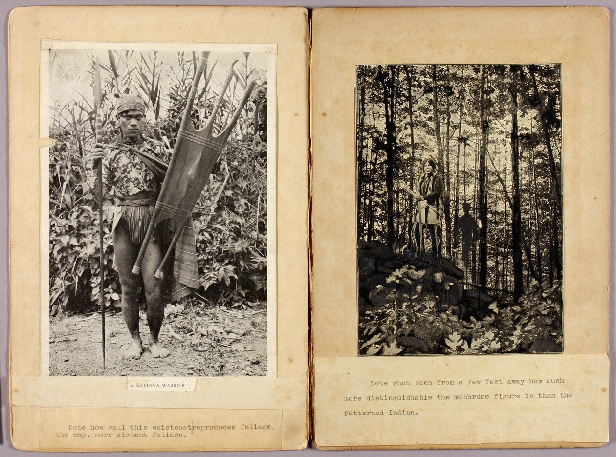 Kalinga Warriors and N. American Indians, study folder for book Concealing Coloration in the Animal Kingdom by Abbott Handerson Thayer
