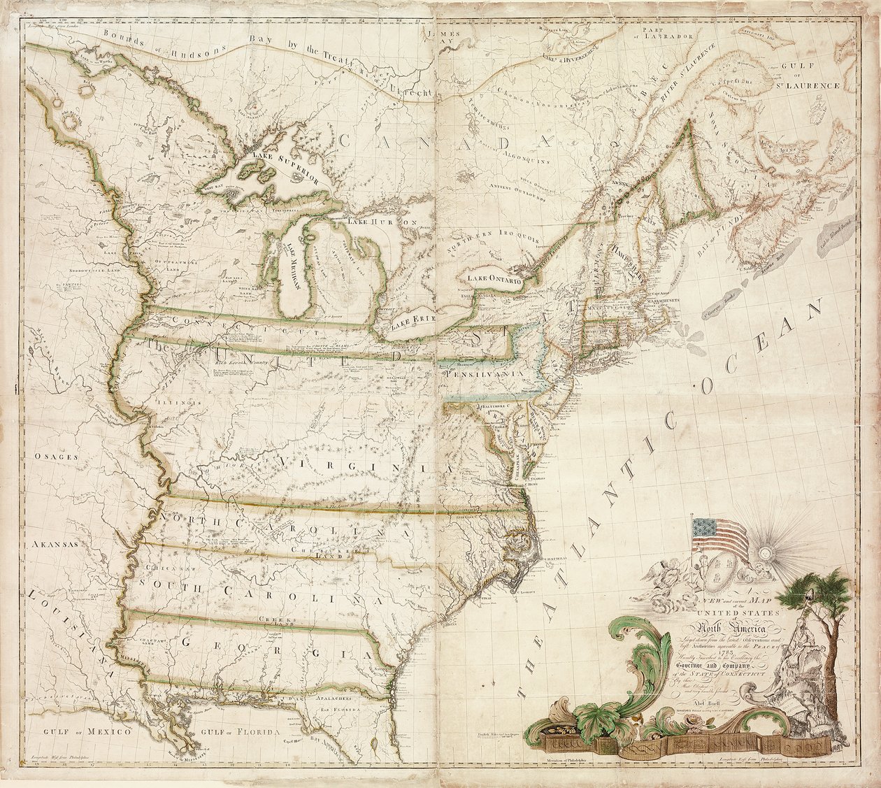 America's First National Map by Abel Buell: Fine art print