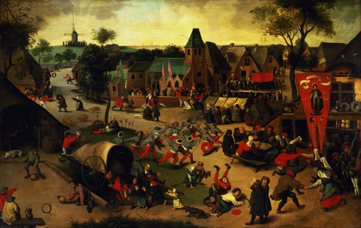 A Carnival on the Feast Day of St. George in a Village near Antwerp by Abel Grimmer or Grimer