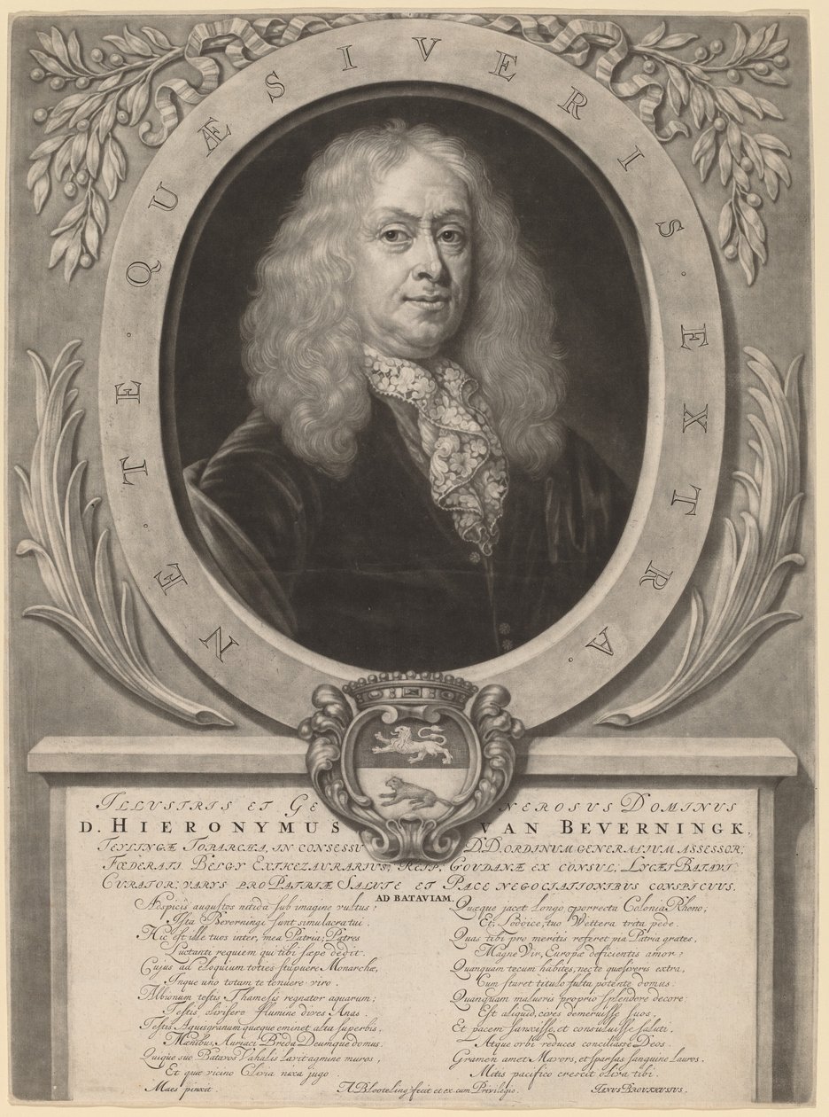 Hieronymus van Beverningk by Abraham Blooteling after Nicolaes Maes