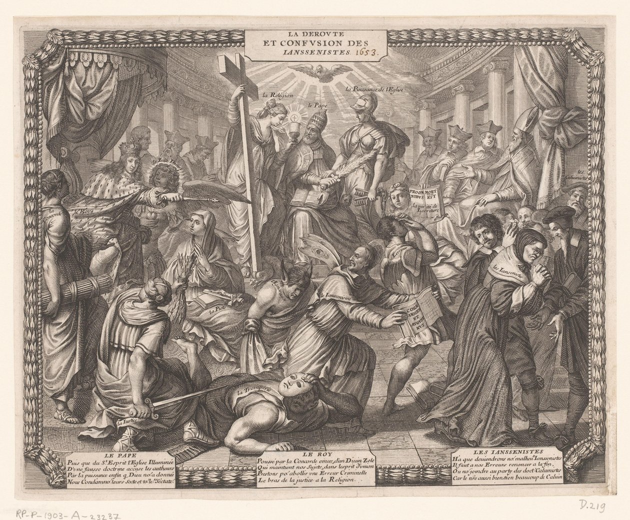Retreat of the Jansenists by Abraham Bosse