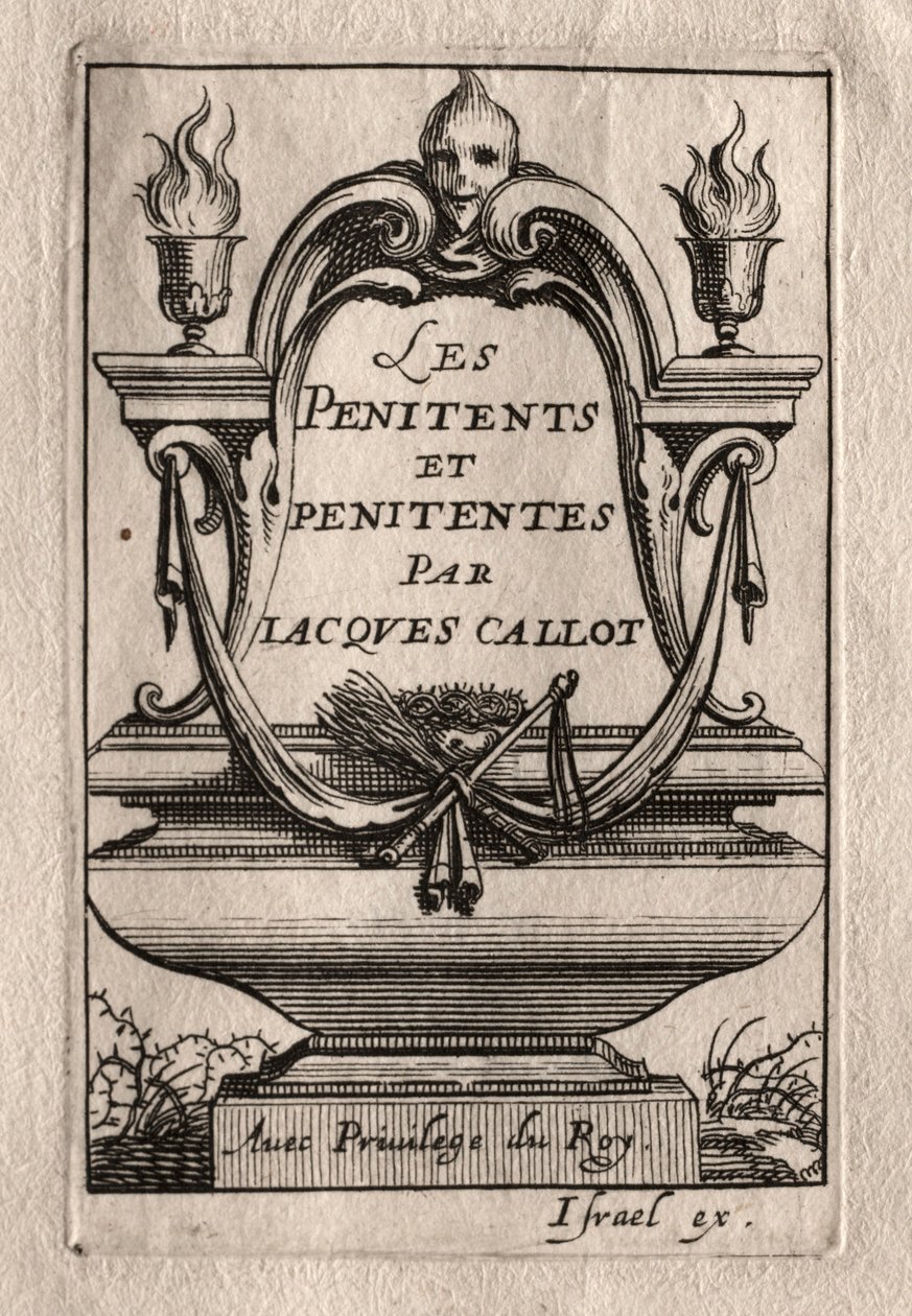 Les Penitents: Frontispiece by Abraham Bosse