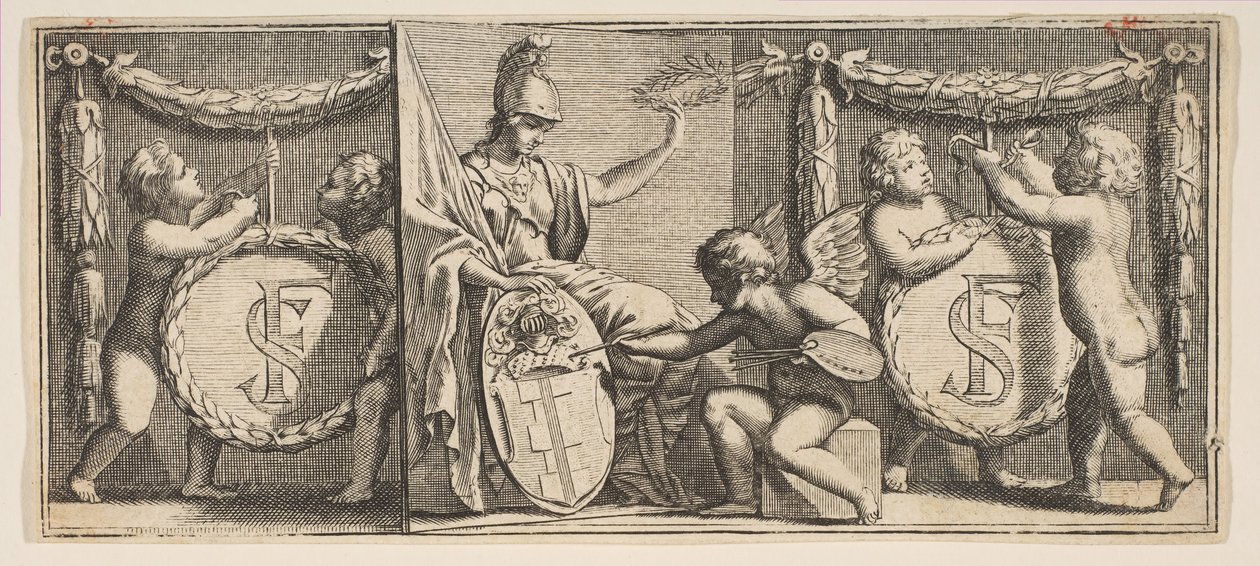 Minerva and the Arms of François Sublet de Noyers by Abraham Bosse