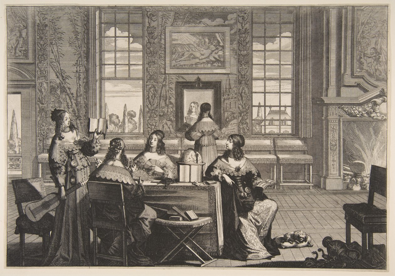 The Foolish Virgins Conversing by Abraham Bosse