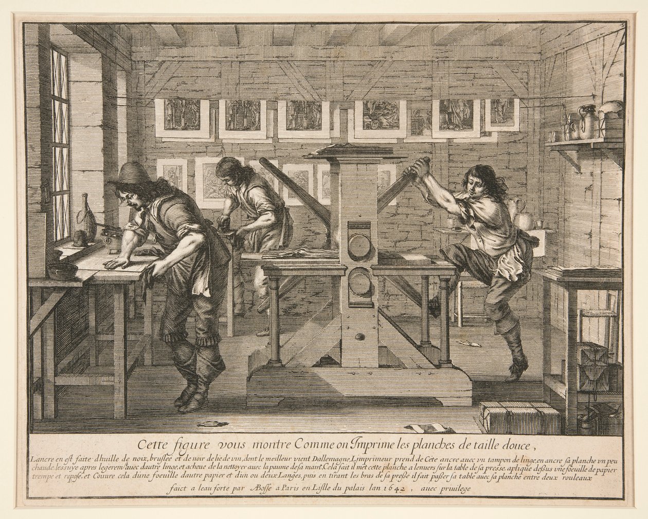 The Printers in their Workroom, from series of Artists in their Studios by Abraham Bosse