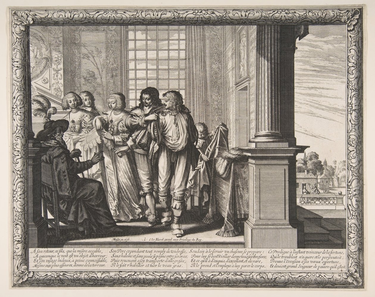 The Prodigal Son Changes Clothes, ca. 1636 by Abraham Bosse