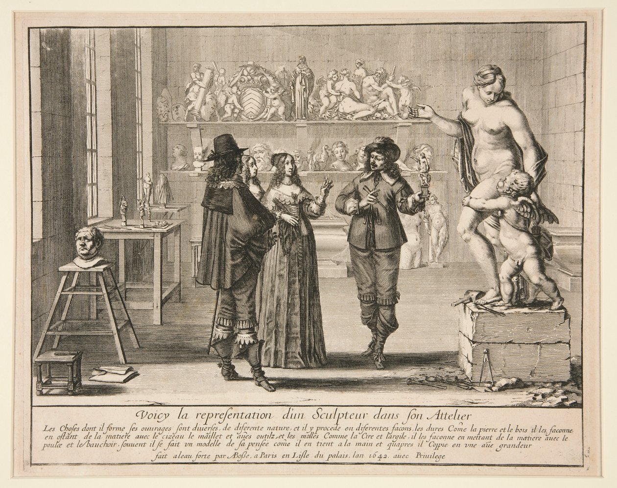 The Sculptor in His Studio, from series of Artists in their Studios by Abraham Bosse
