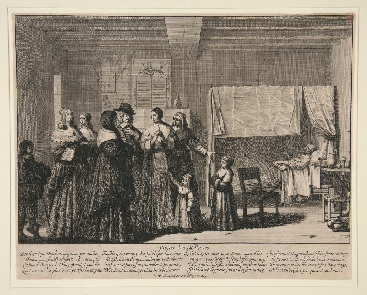 Visiting the Sick, from Seven Works of Mercy by Abraham Bosse