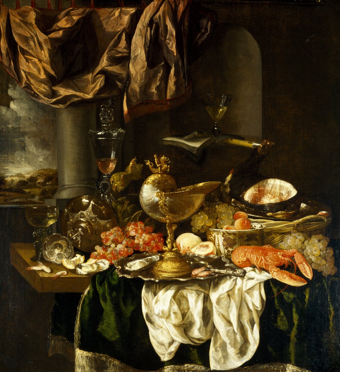 Still Life with Landscape, 1650s by Abraham Hendricksz van Beyeren
