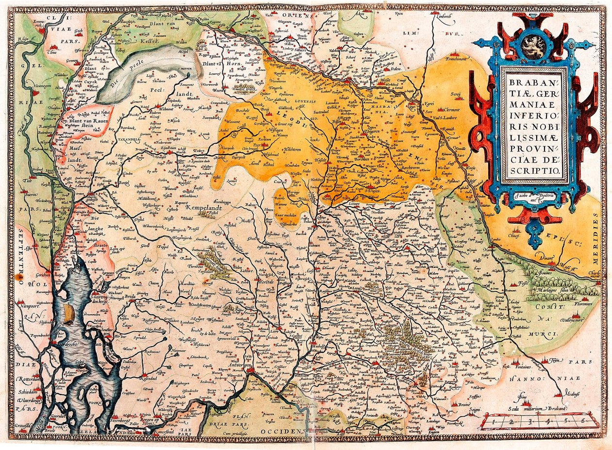 Geography Map of the Territory South of the Netherlands from 