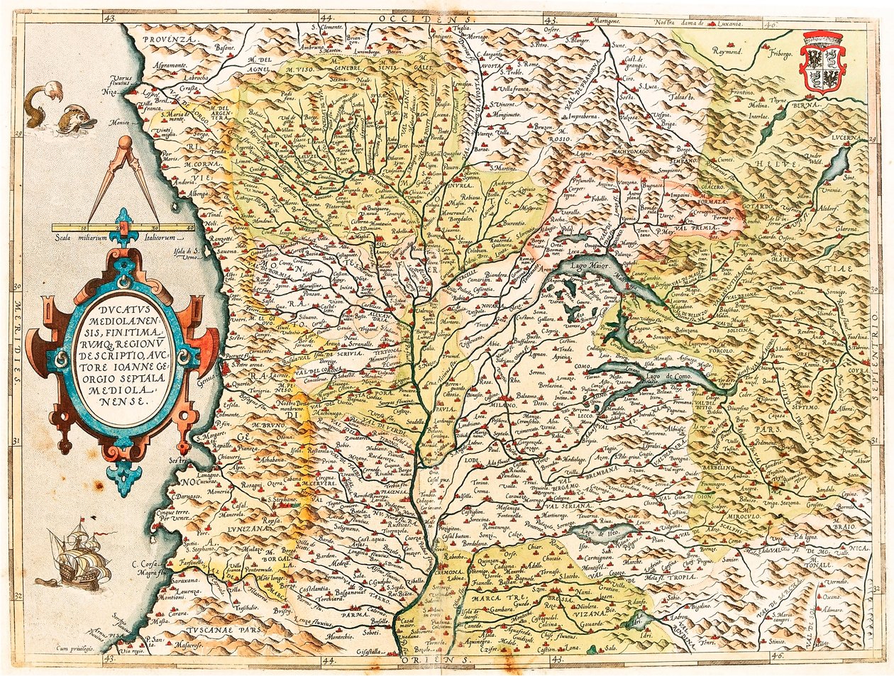 Geography map of the Duke of Milan from 