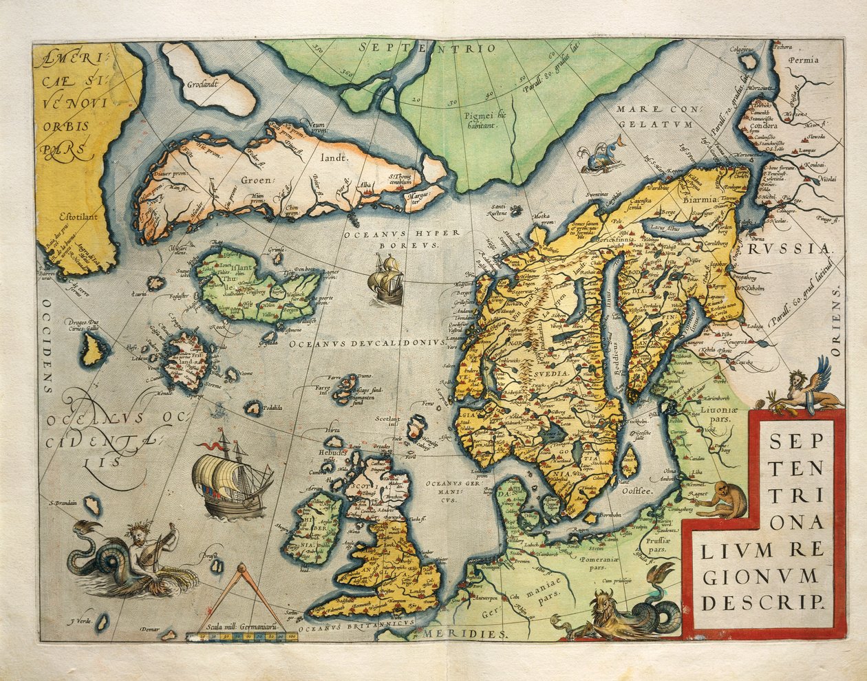 Map of Northern Europe, from Theatrum Orbis Terrarum by Abraham Ortelius by Abraham Ortelius