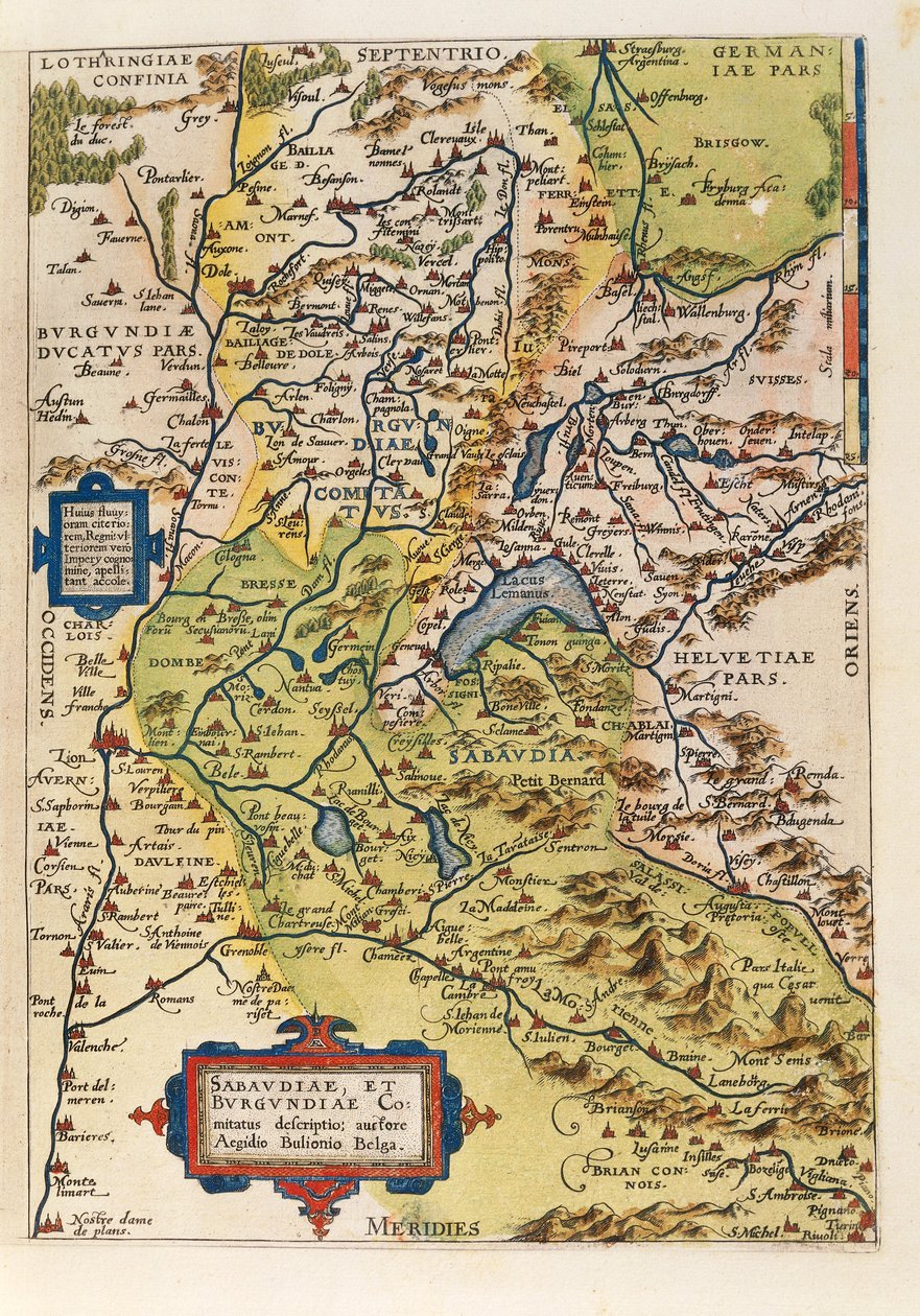Map of Savoie, from Theatrum Orbis Terrarum by Abraham Ortelius by Abraham Ortelius