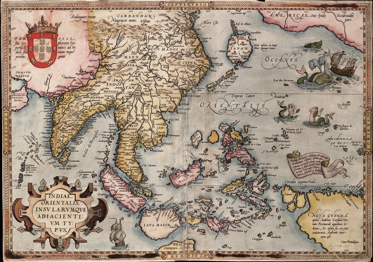 Map of the East Indies by Ortelius, c.1570 by Abraham Ortelius