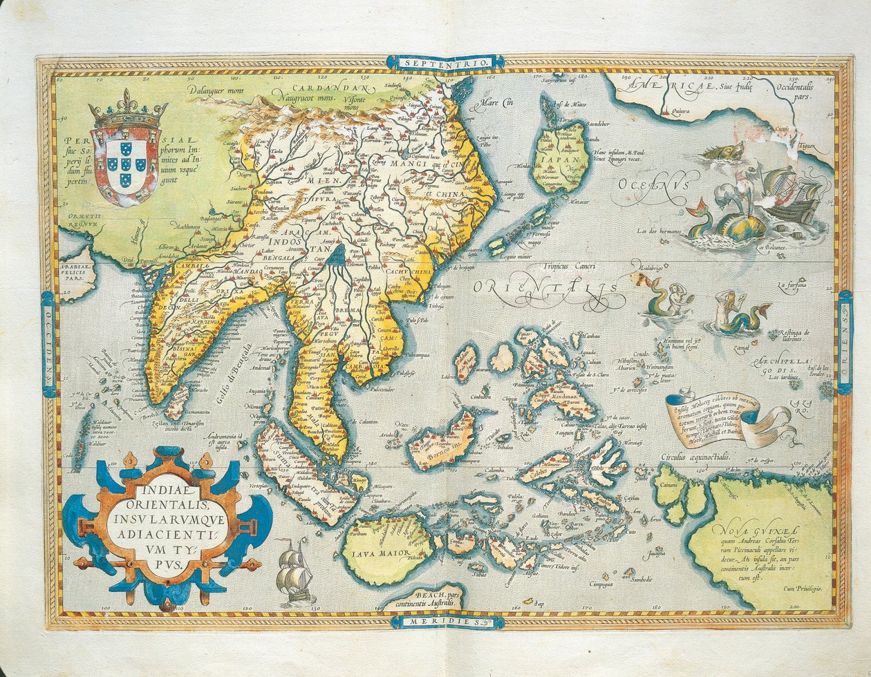 Map of the Indies, from Theatrum Orbis Terrarum by Abraham Ortelius