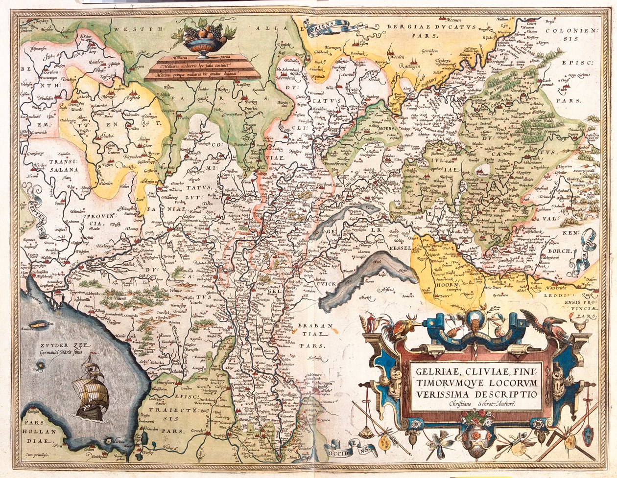 Netherlands, Germany by Abraham Ortelius