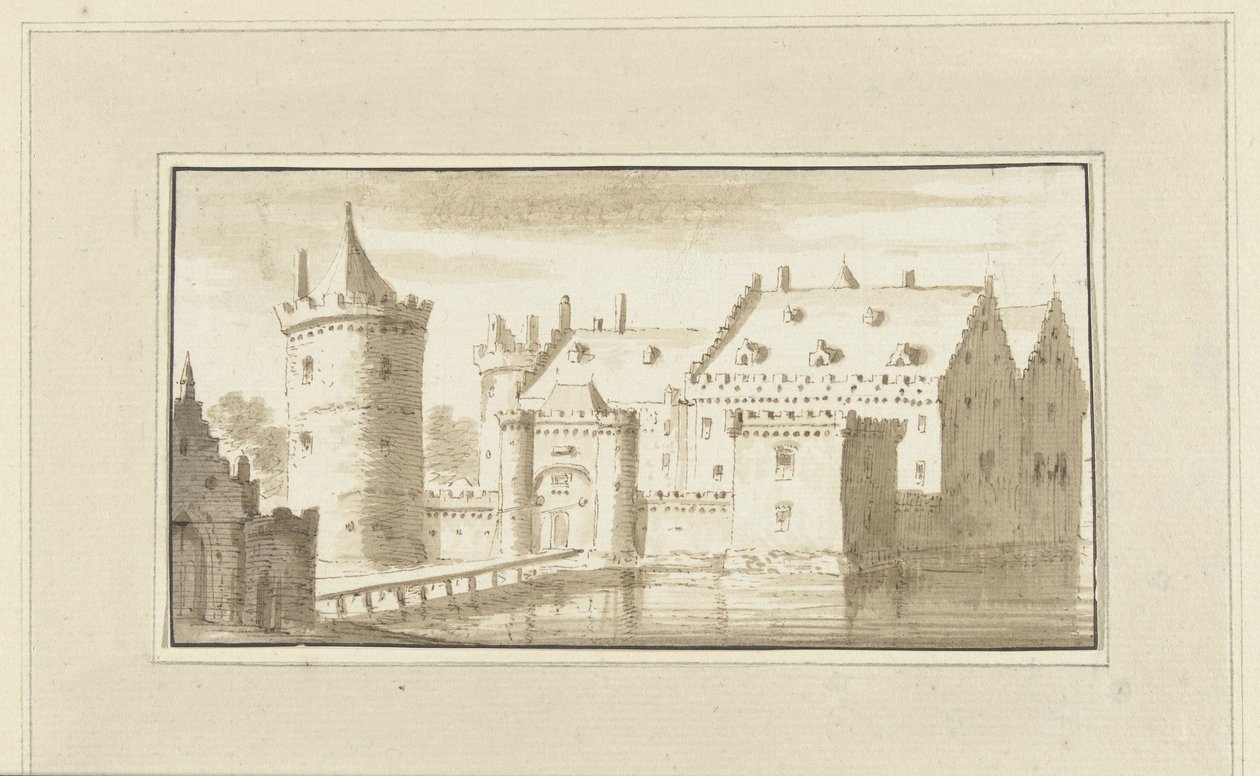 Kronenburg House on the Vecht by Abraham Rademaker