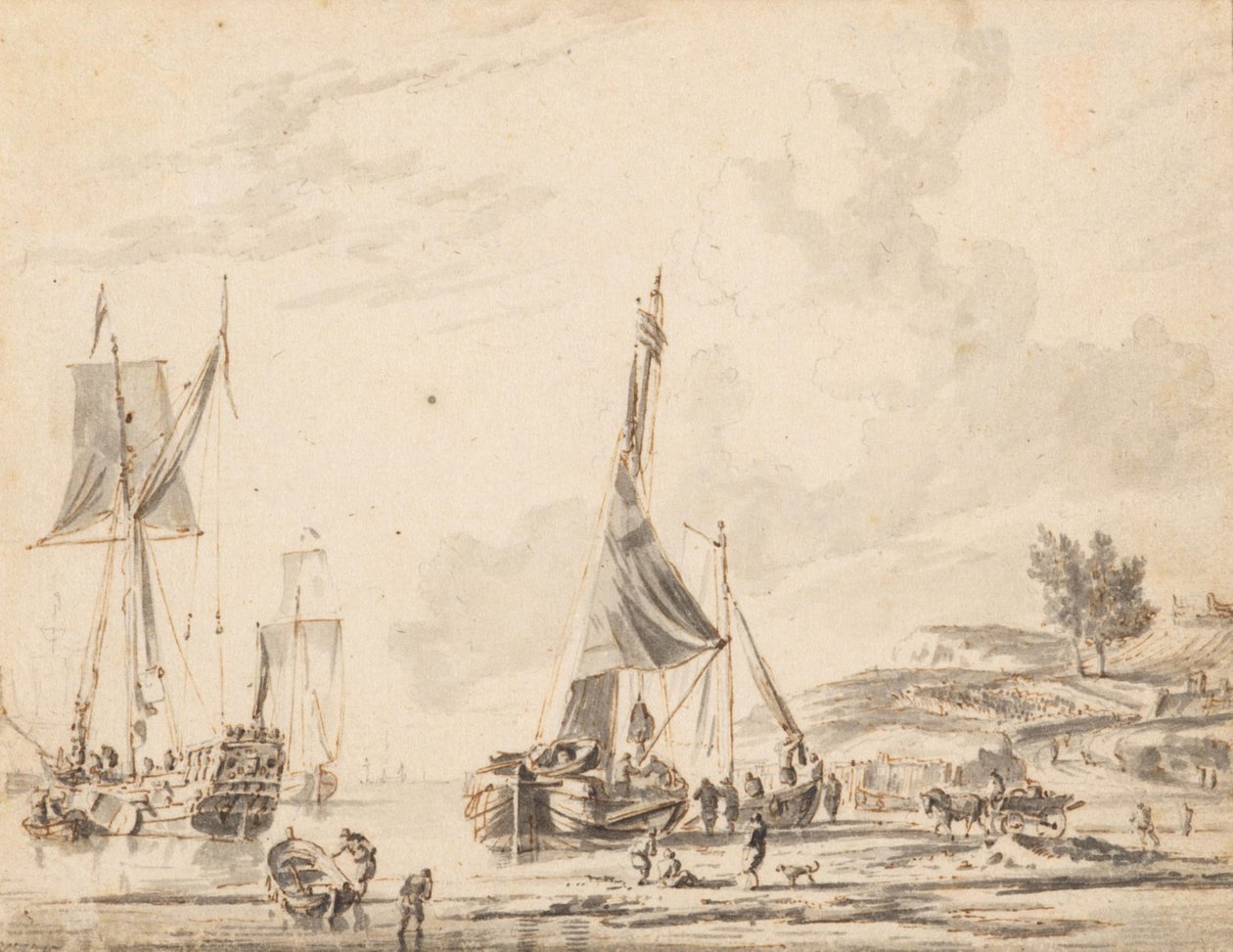 Dutch Ships on a Distant Coast by Abraham Storck