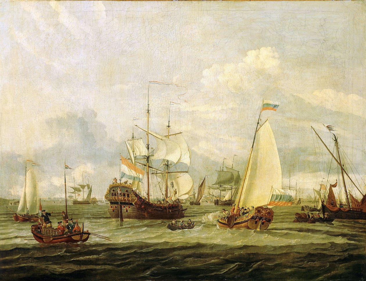 Peter the Great (1672-1725), Tsar of Russia, Inspecting a Boat in Amsterdam (Holland) by Abraham Storck