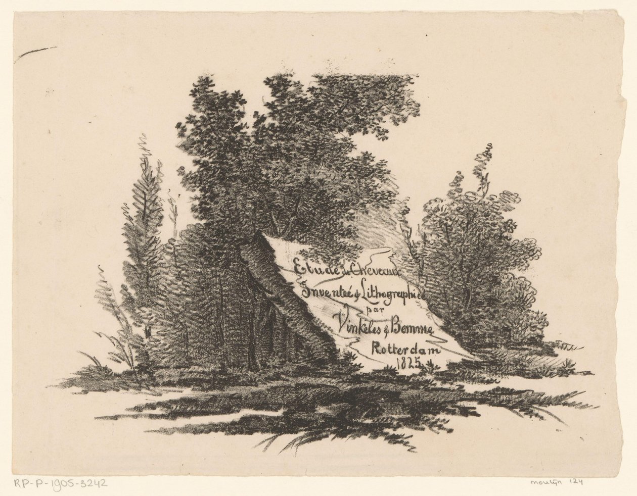 Rock in Landscape by Abraham Vinkeles