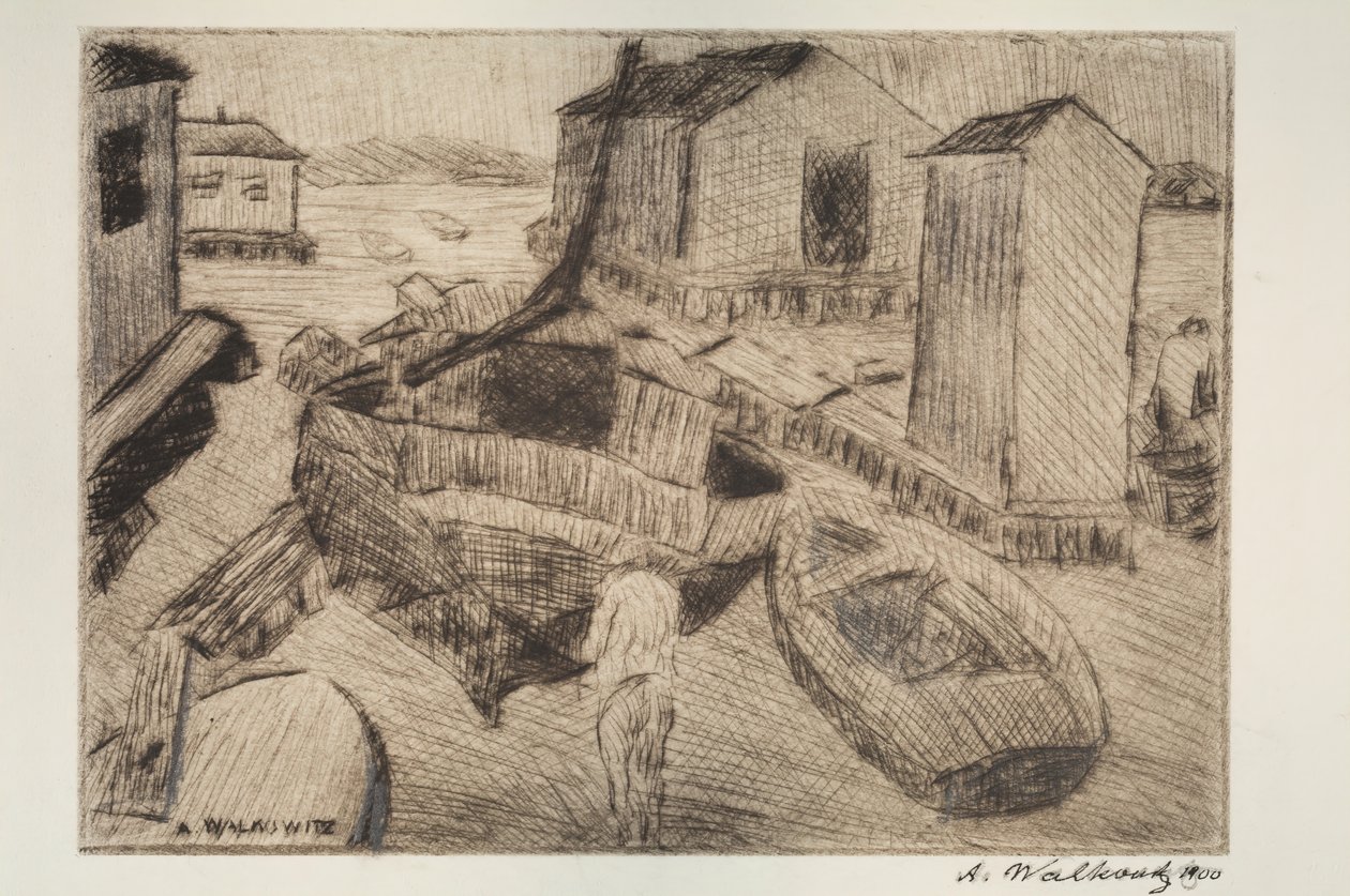 Street Scene, Building, or Portrait by Abraham Walkowitz