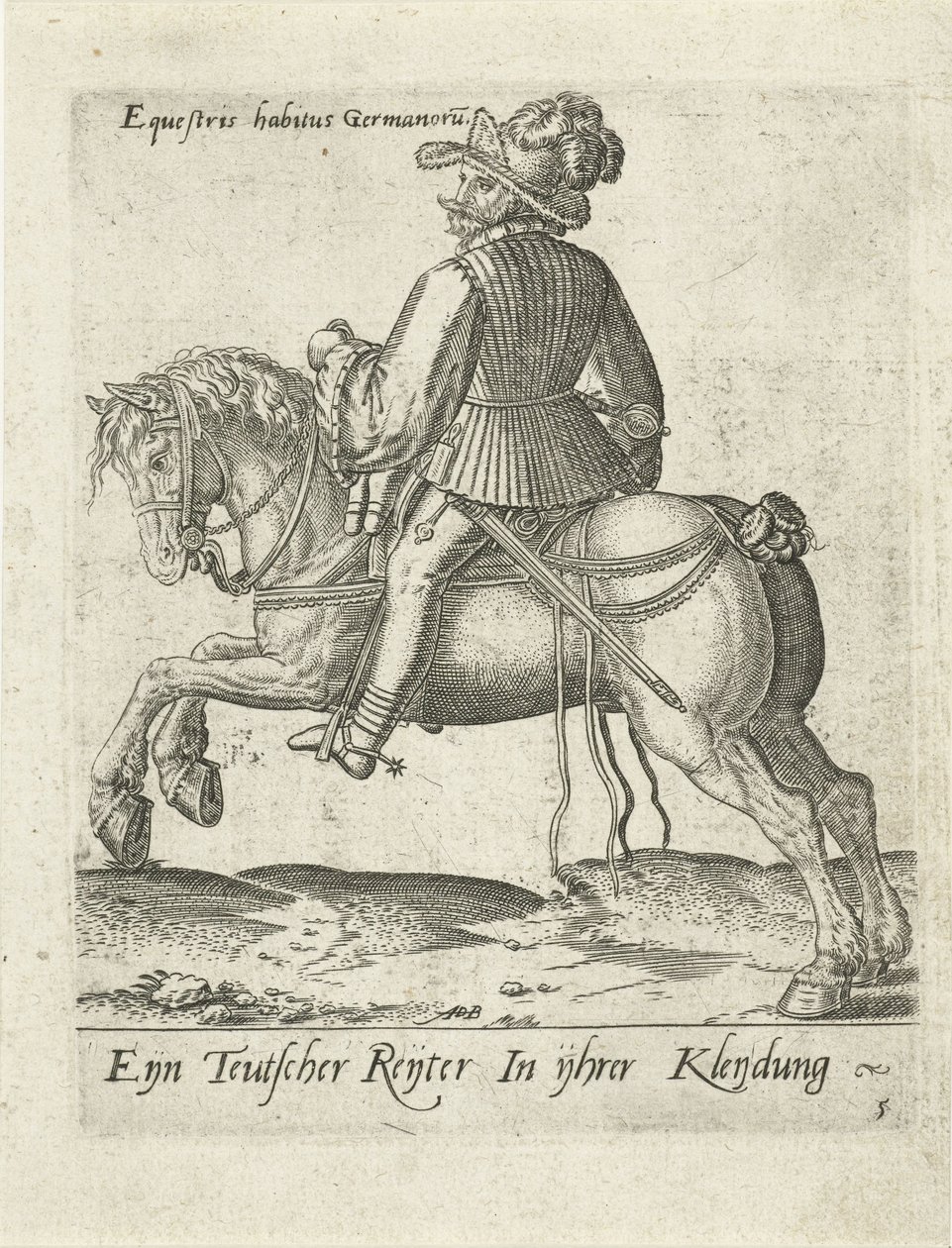German Rider by Abraham de Bruyn: Premium art reproduction