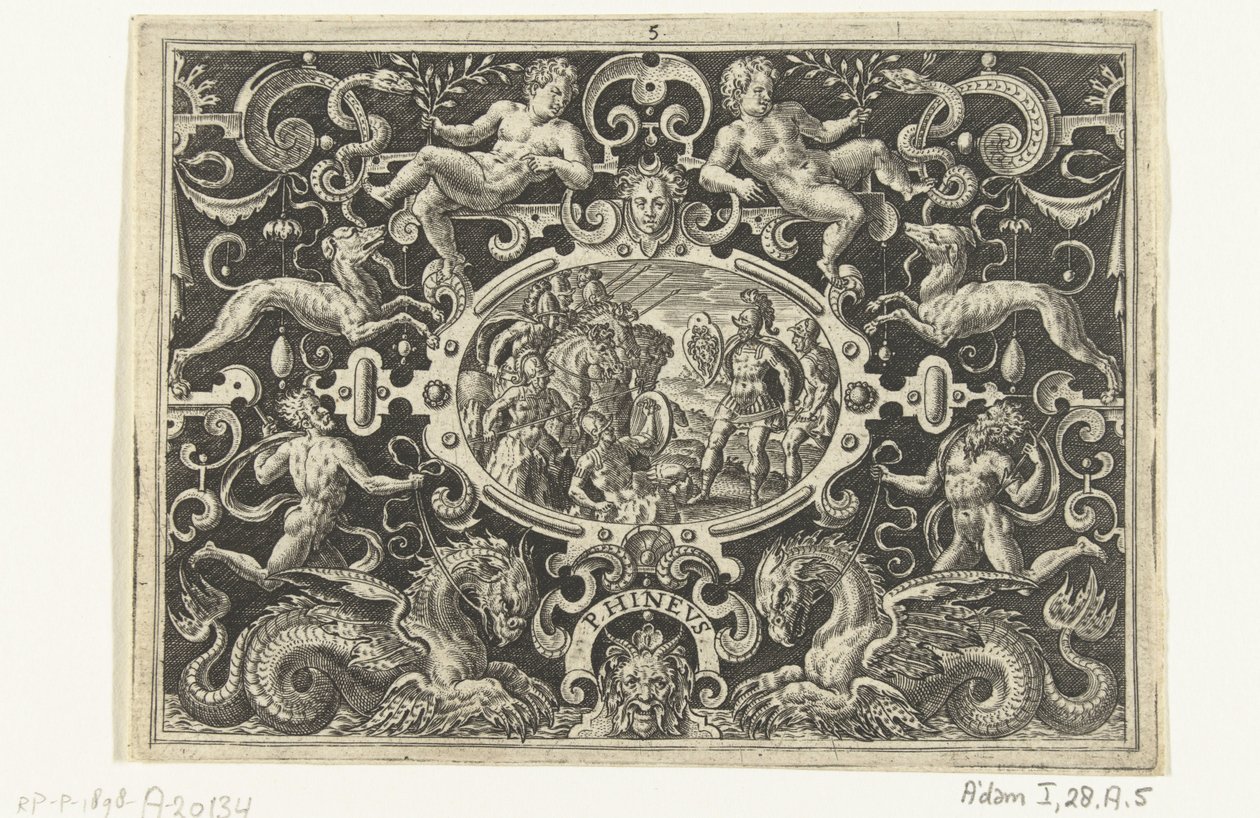 Perseus Showing His Medusa Shield to Phineus by Abraham de Bruyn