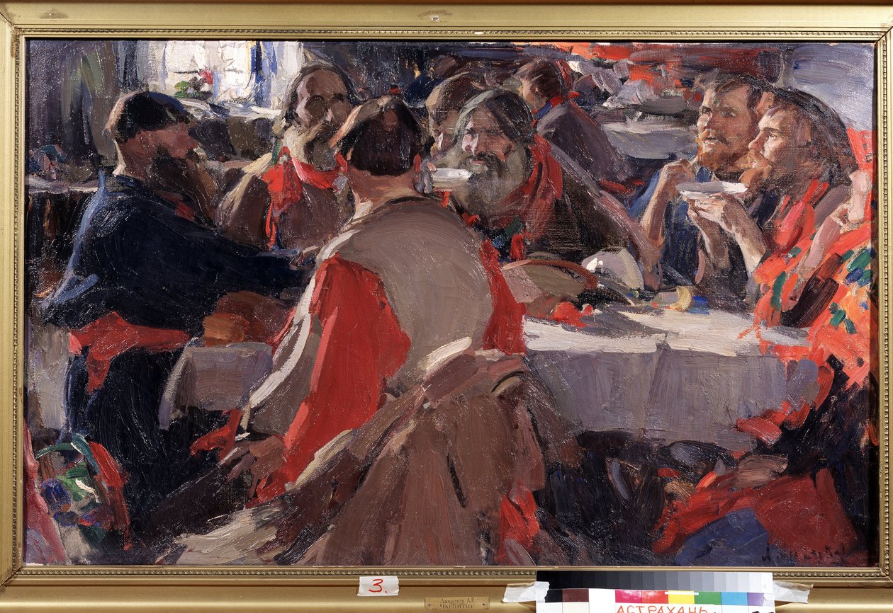 Tea Drinking by Abram Efimovich Arkhipov