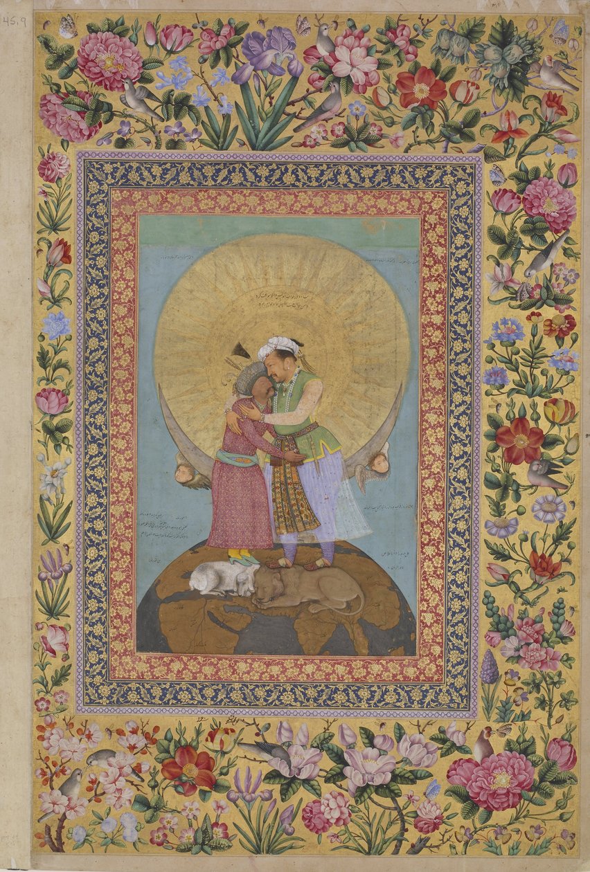 The St. Petersburg Album: Allegorical Representation of Emperor Jahangir and Shah by Abul Hasan