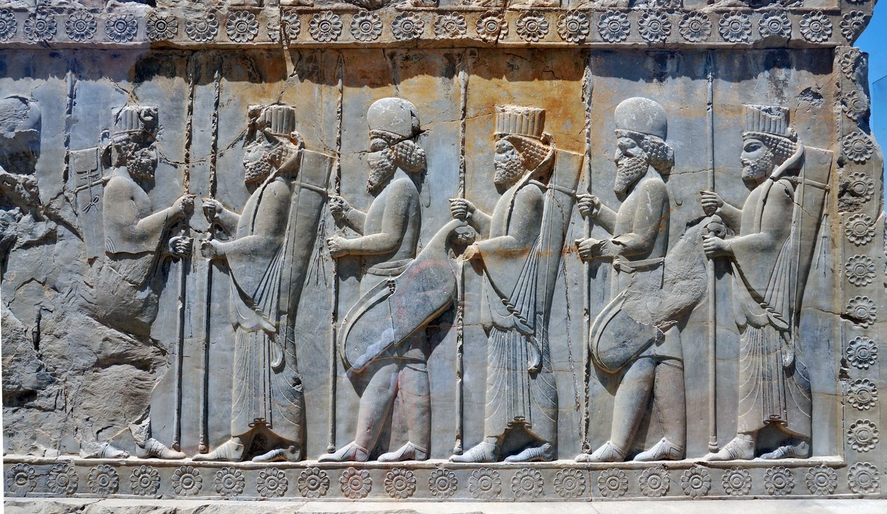 Wall Carving Depicting the Royal Guard, Tachara, Persepolis, c.6th-5th Century BC by Achaemenid
