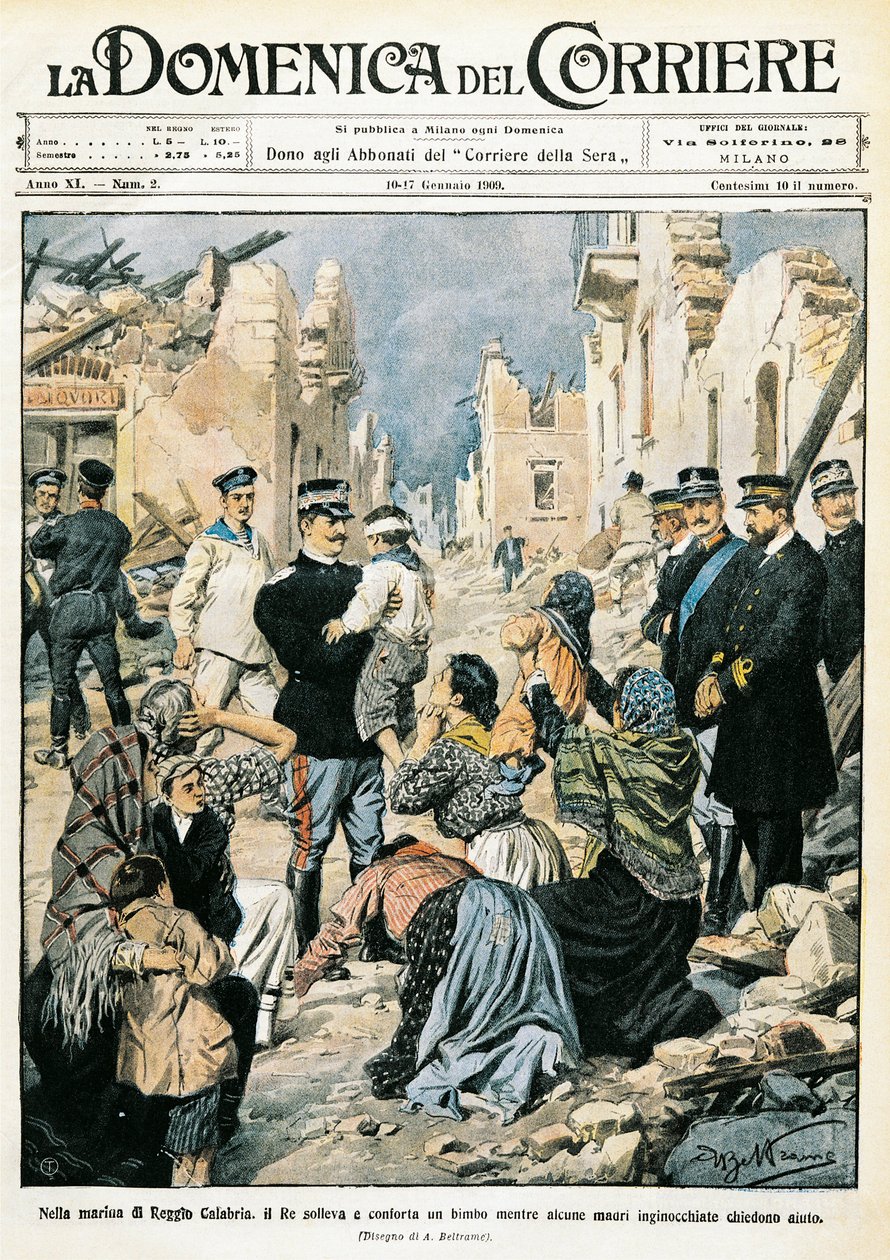 King of Italy Visit to Reggio Calabria by Achille Beltrame
