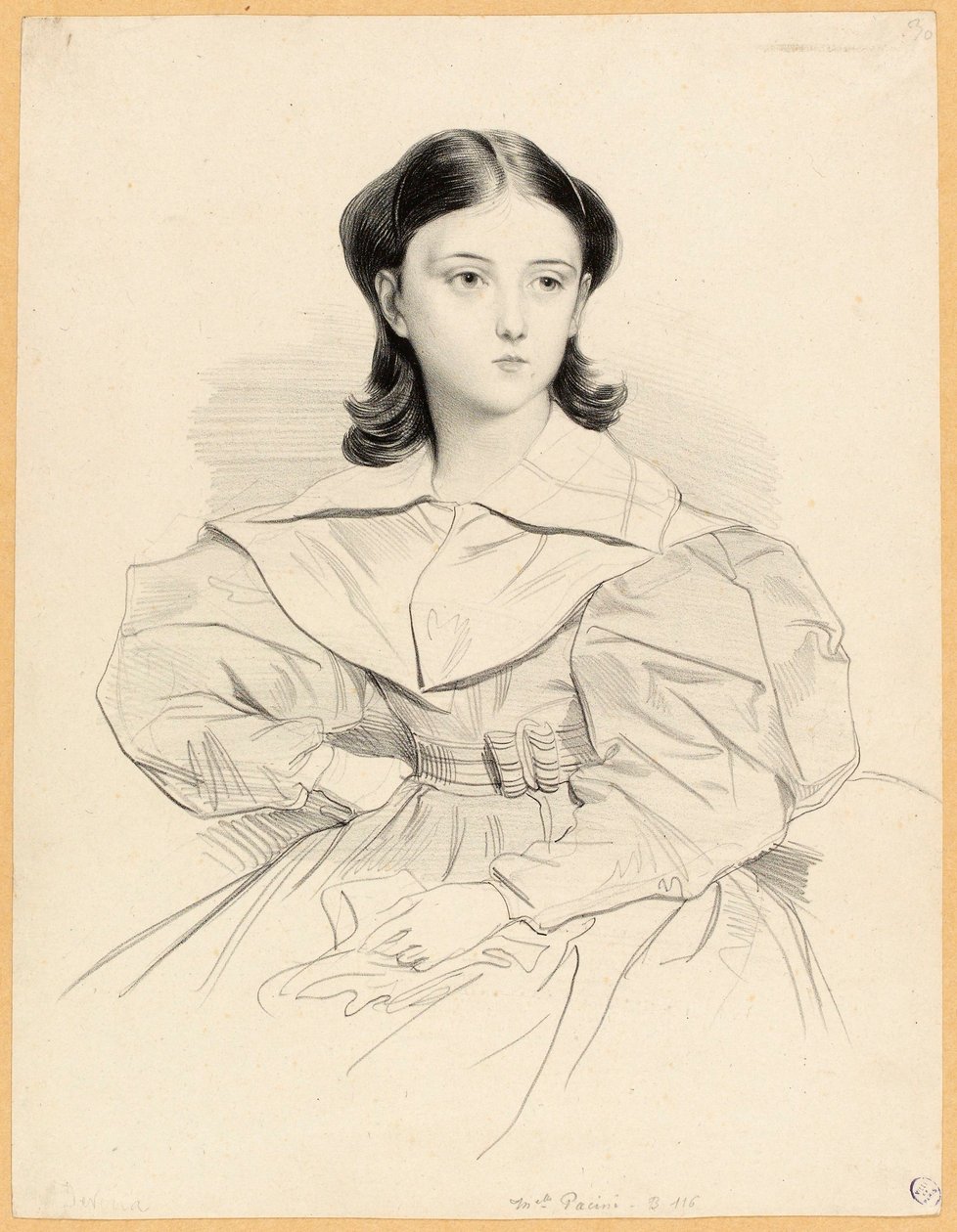 Portrait of Mademoiselle Pacini by Achille Devéria