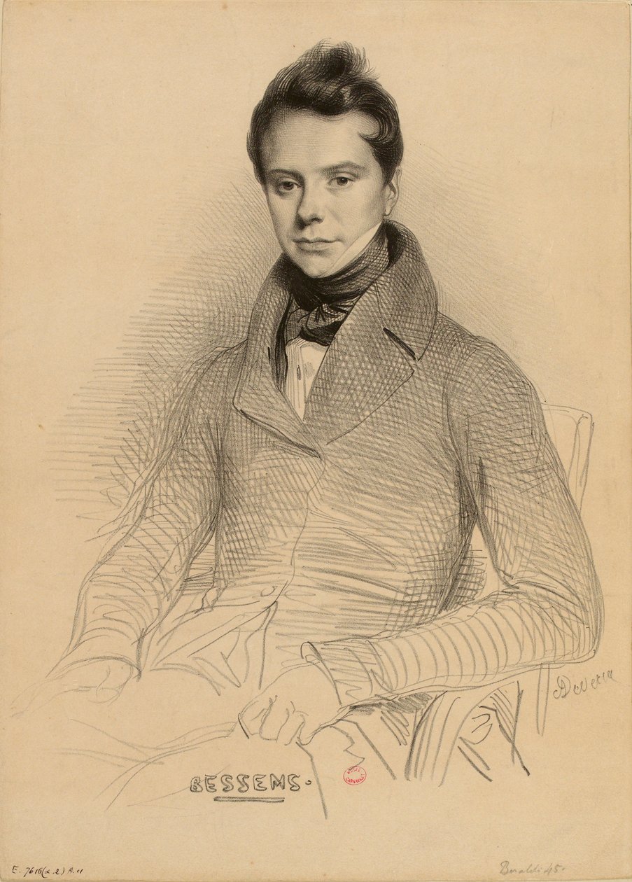 Portrait of the violinist and composer Antoine Bessems 1806-1868, 1832